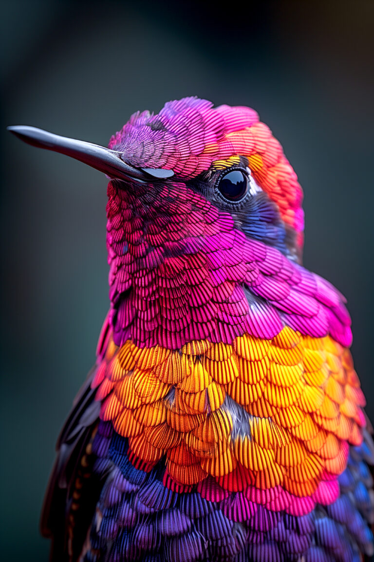 vividly-colored-hummingbird-nature